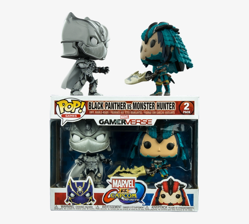 Marvel Vs - Capcom - Infinite - Black Panther Vs Monster - Monster Hunter Pop Vinyl, transparent png #3396429