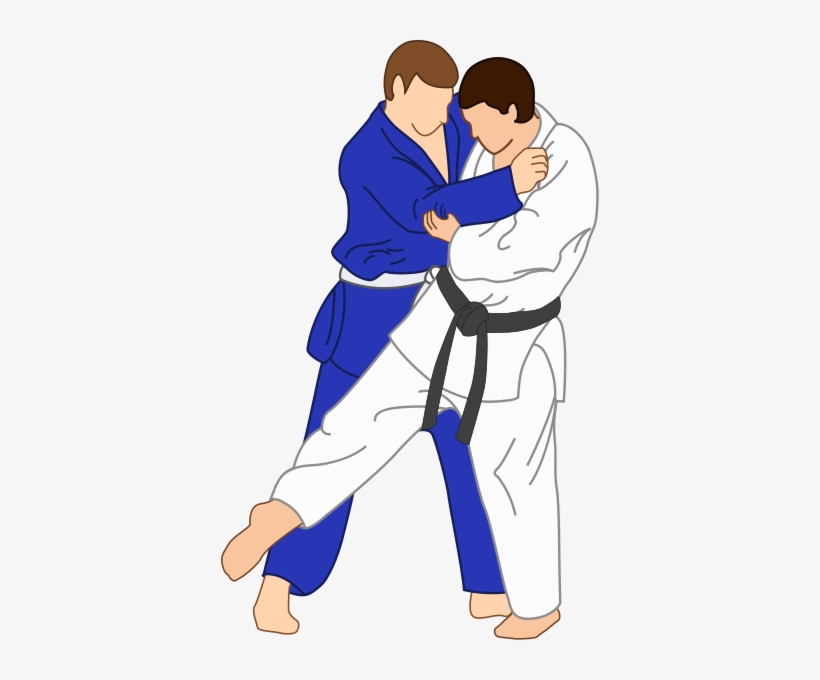 Vector Illustration Of Ashi-guruma Judo Throwing Technique - Judo Vector, transparent png #3396570