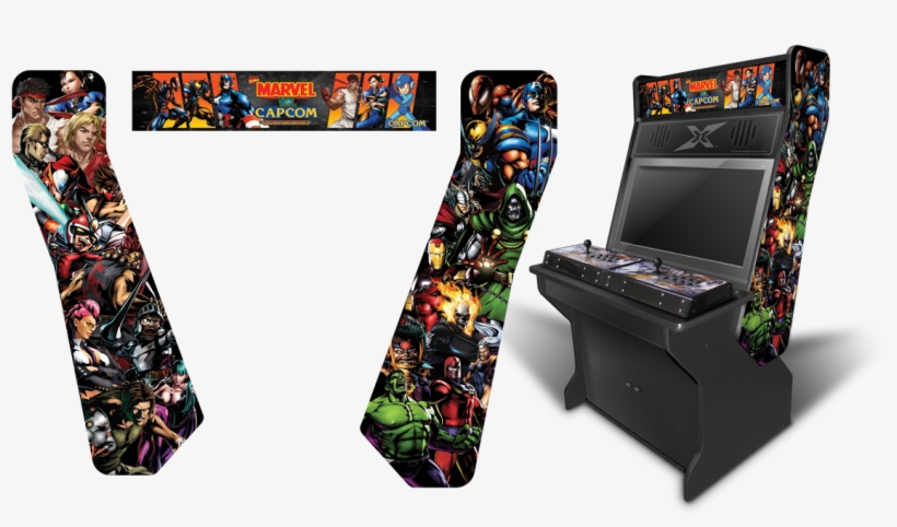 Vintage Marvel Vs Capcom Inspired Graphics Theme For - Sugar Rush Arcade Cabinet, transparent png #3396687