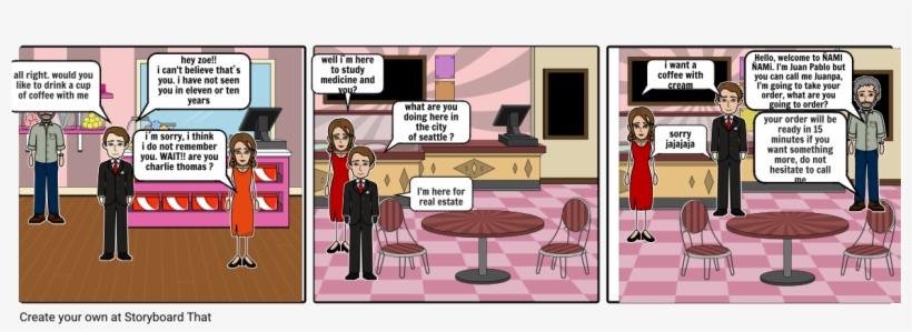The Meeting Of Zoe And Charlie - Cartoon, transparent png #3396866