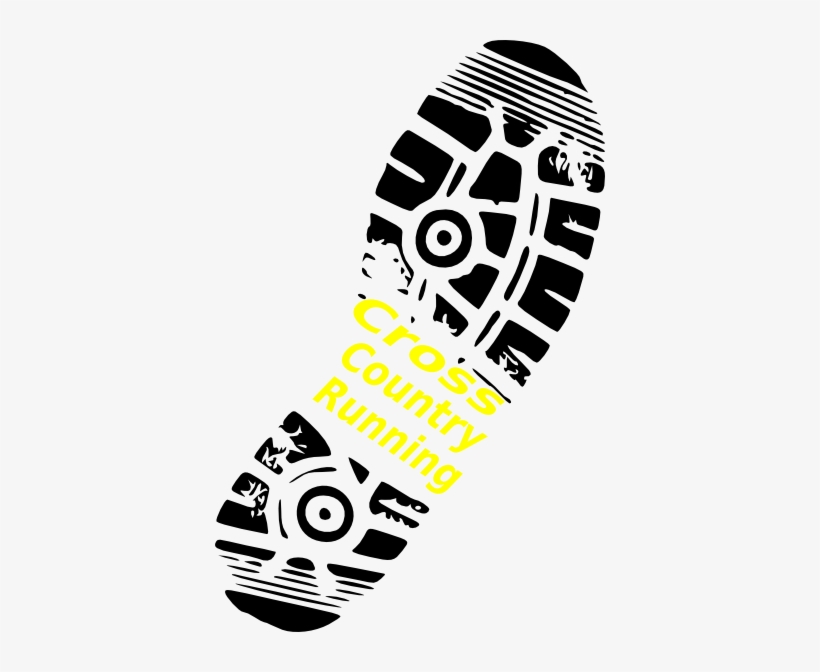 Cross Country Runner Svg Downloads - Running Shoe Print Clipart, transparent png #3397565