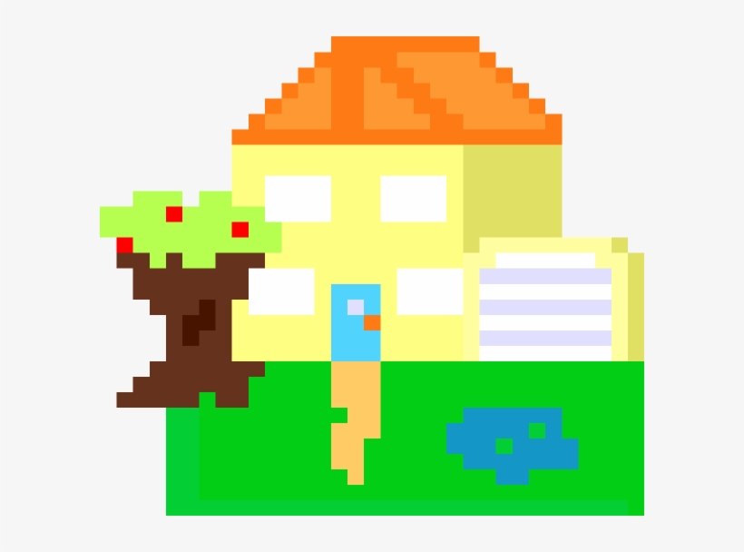 8 Bit House Clip Art - 8 Bit House Png, transparent png #3397588