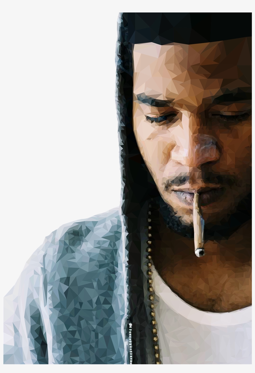 Kid Cudi Smoking A Blunt, transparent png #3398482