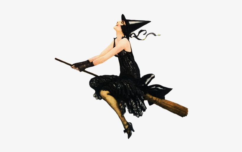 Party Halloween Witch Flying On Broom Photo By Stacia - 1920s Witch, transparent png #3398818