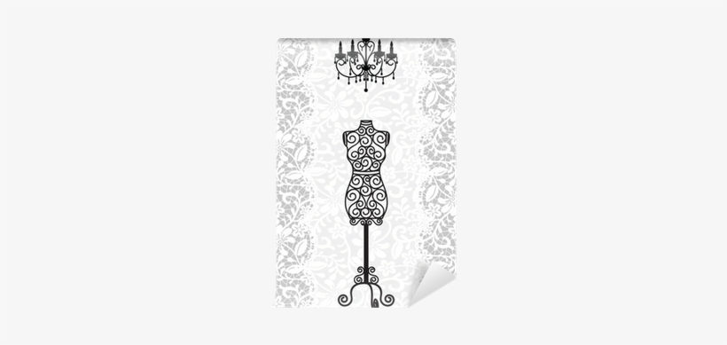 Mannequin And Chandelier On Lace Background Wall Mural - Willed To Wed: 3 Reluctant Romances, transparent png #3398897