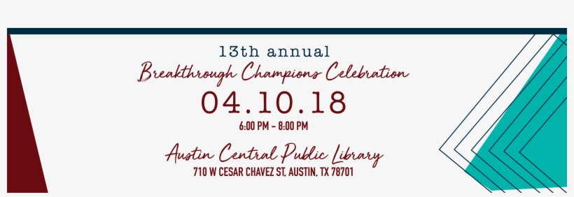13th Annual Breakthrough Champions Celebration - Texas, transparent png #3399119