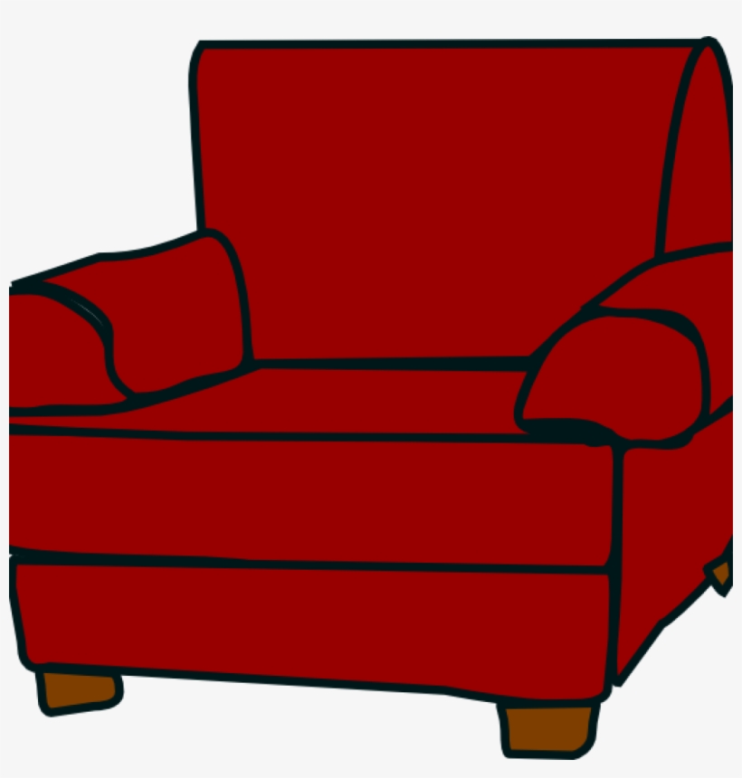 Clipart Armchair Crimson Red Armchair Clip Art At Clker - Armchair Clipart Png, transparent png #3399271
