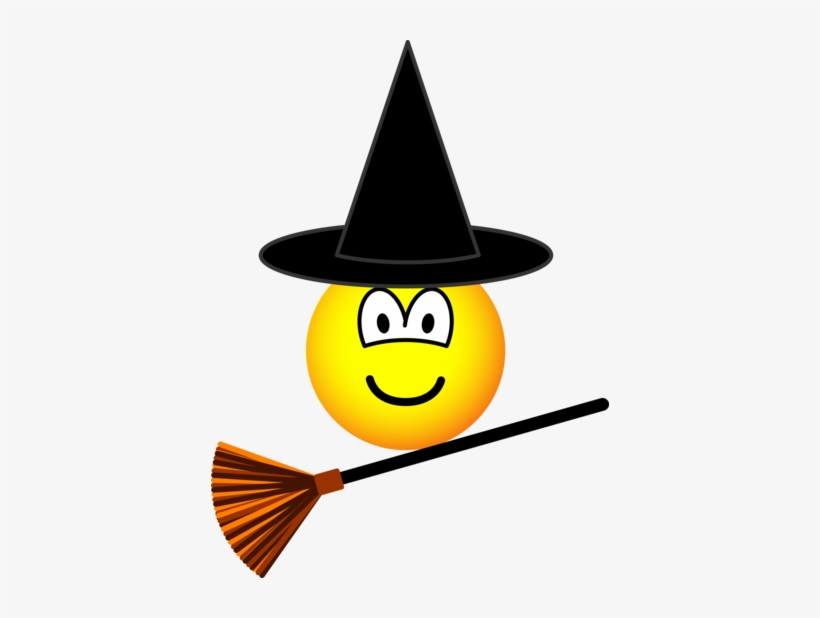 Witch Flying Emoticon - Flying Emoticon, transparent png #3399443