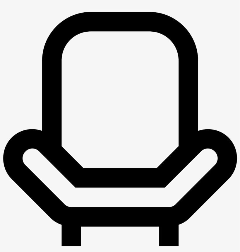 The Icon Shows An Armchair That Has Two Wooden Pegs, transparent png #3399463