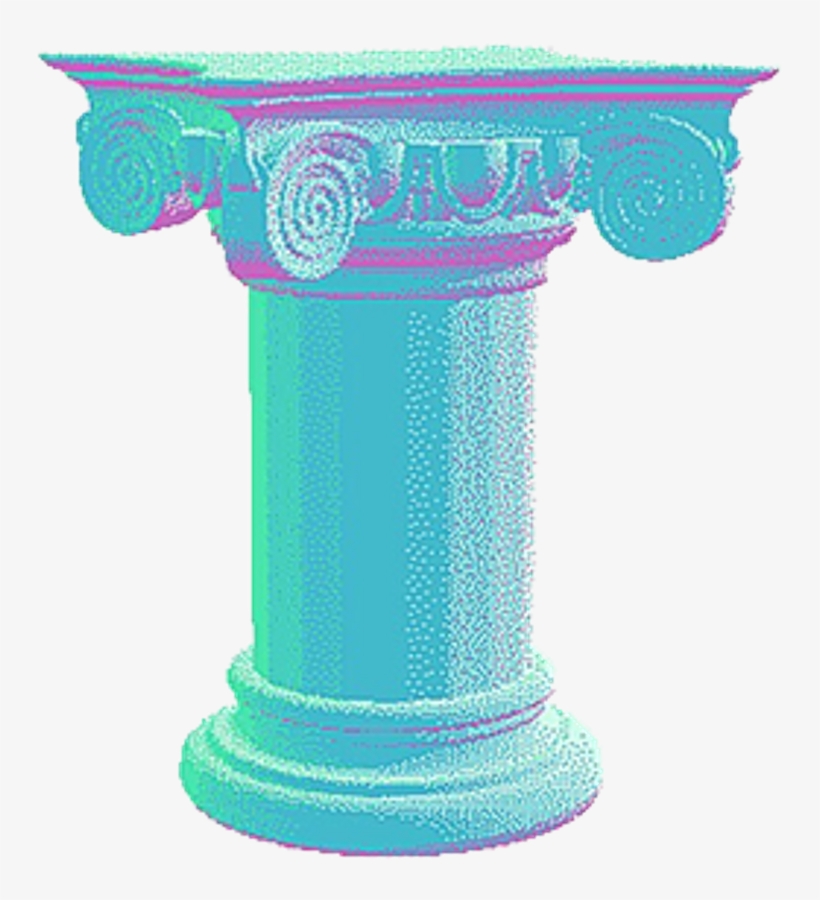 Old Rareware Logo Vaporwave Version By Ikamusumefan06 - Vaporwave Column Png, transparent png #340114