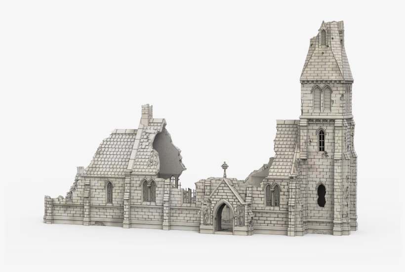 Medieval Church Ruin - Middle Ages, transparent png #340415