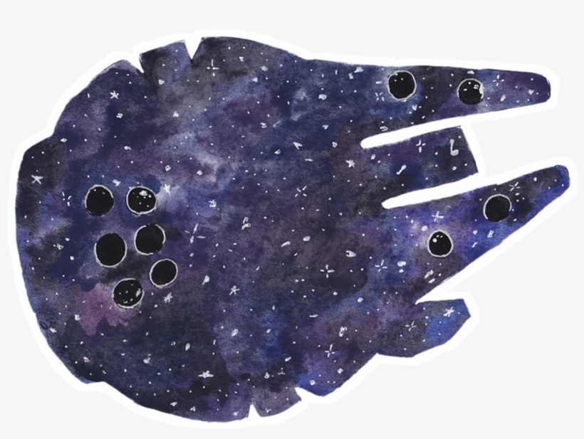 Adesivo Millenium Falcon De Anagaby Illustrationsna - Illustration, transparent png #340540