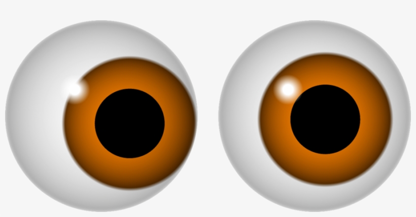 Brown - Eyeball - Clipart - Brown Eyes Clipart Gif - Brown Googly Eyes, transparent png #340647
