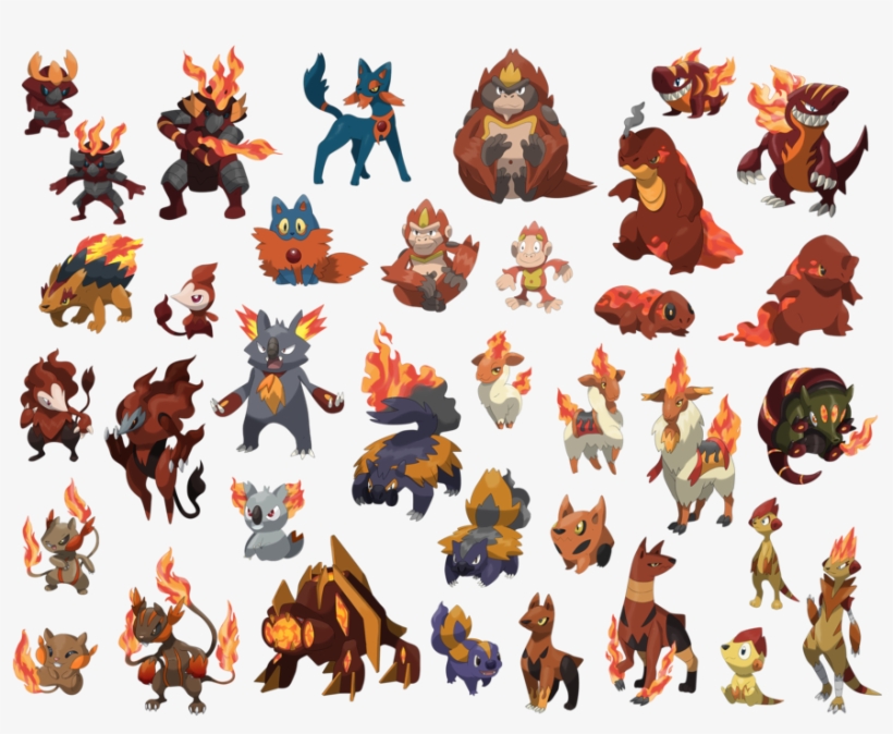 All Fire By Daniel Dna-d8x7a15 - Pokémon, transparent png #340733