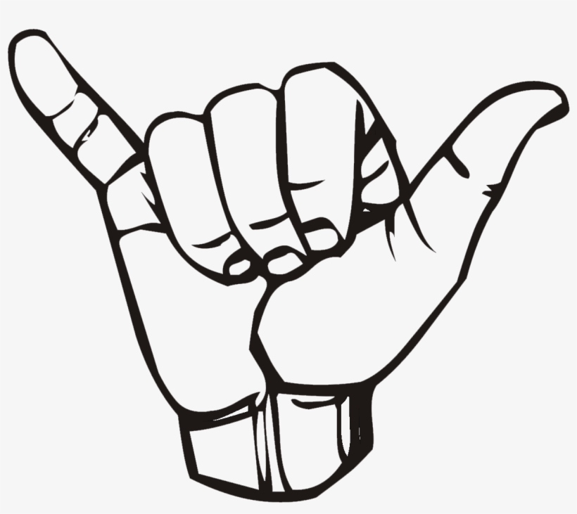Hang Loose Hand Sign - Shaka Brah, transparent png #341108