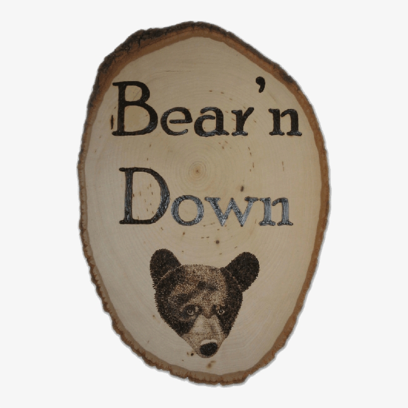 Hand-burned Signs - Grizzly Bear, transparent png #341261