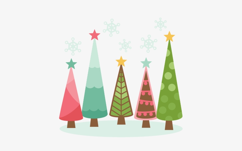 Christmas Trees Scrapbook Clip Art Christmas Cut Outs - Cute Christmas Tree Png, transparent png #341511