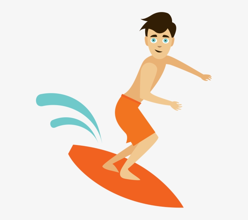 Look For Me - Cartoon Surfer Dude Png, transparent png #341802