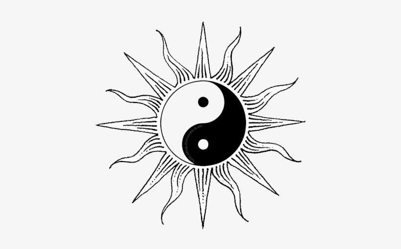 ✪☯☮ॐ American Hippie Psychedelic Art ~ Yin Yang Sun - Yin And Yang Sun, transparent png #341959