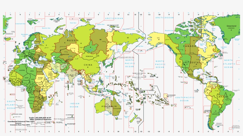 File Standard Time Zones Of The World Pacific Centered - Does The Sun Rise First, transparent png #341982