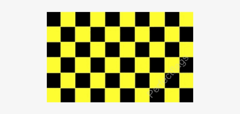 Chequered Black And Yellow Racing Style Flag - Checkered Racing Flag, transparent png #342008