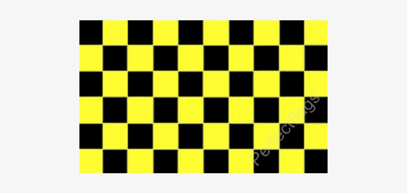 Chequered Black And Yellow Racing Style Flag - Checkered Racing Flag, transparent png #342008