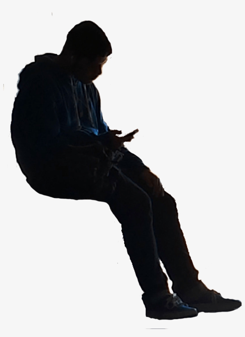 person sitting png silhouette