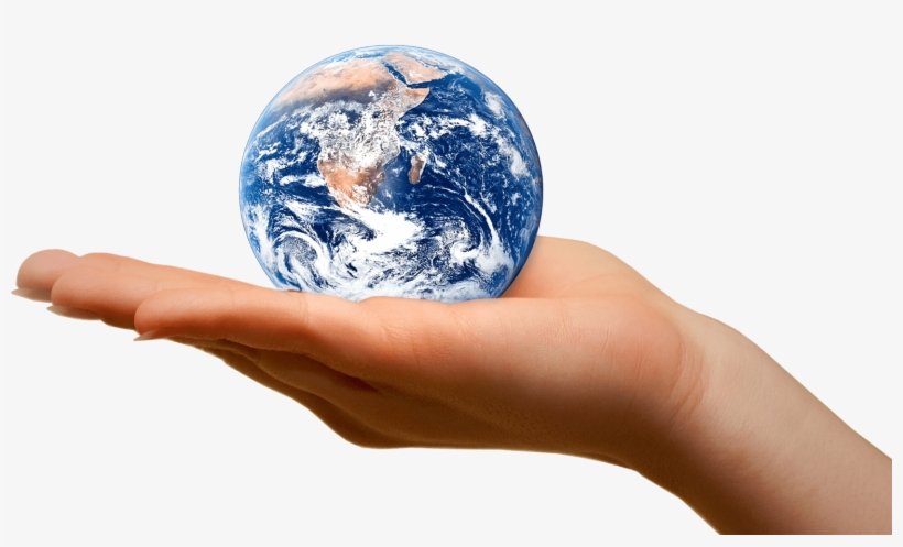 Hand-earth - - Planet Earth Earth Png, transparent png #342290