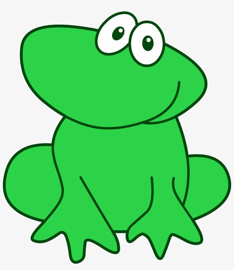 Cute Little Green Frog - Green Frog Clip Art, transparent png #342412