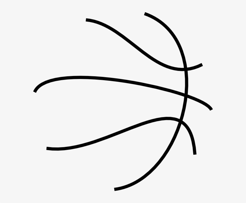 Bball Lines Clip Art At Clker - Basketball Lines On Ball, transparent png #342430