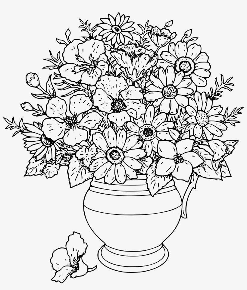 Tip   Flower Coloring Pages   Free Transparent PNG Download   PNGkey