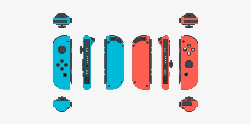 This Image Rendered As Png In Other Widths - Nintendo Switch Joy Con Side, transparent png #342565