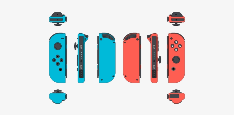 This Image Rendered As Png In Other Widths - Nintendo Switch Joy Con Side, transparent png #342565