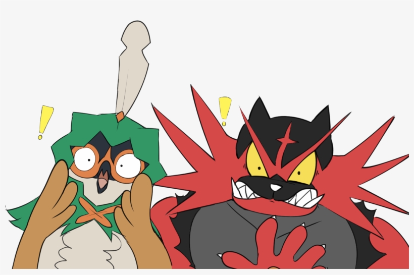 1475639279889 - Decidueye Shocked, transparent png #342600
