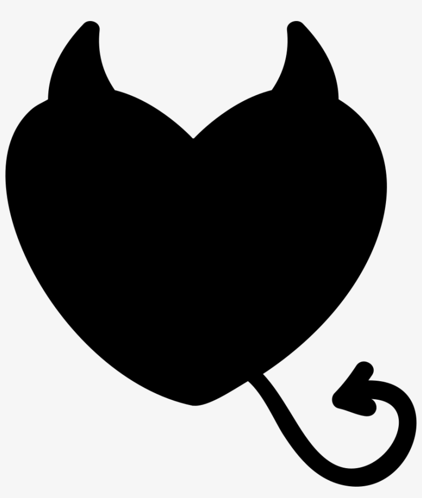 Heart With Tail And Horns Comments - Corazon Con Cuernos, transparent png #343304
