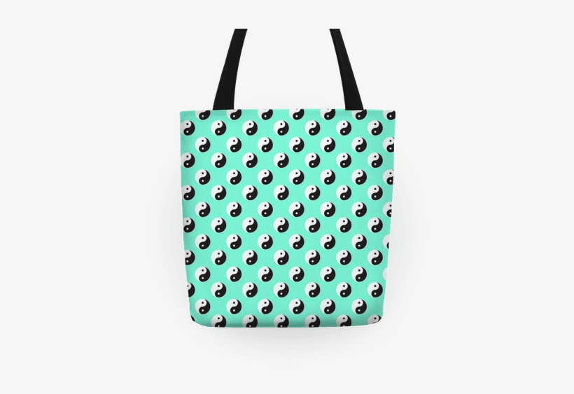 Teal Yin Yang Pattern Tote - Shoulder Bag, transparent png #343571