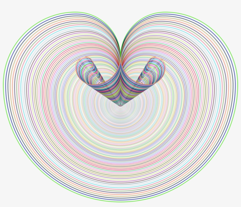 Heart Line Art Golden Ratio M-095 - Clip Art, transparent png #343981