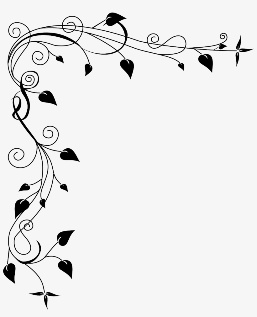 Flower Border - Book Mark Border Design, transparent png #344279