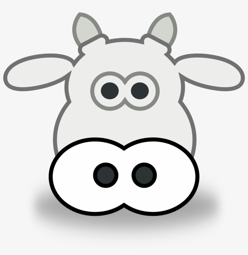 Vector Cow Face - Png Cartoon Cow Head, transparent png #344312