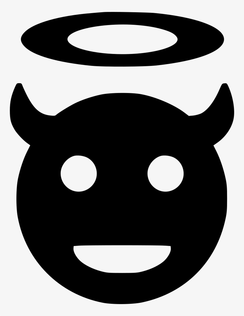 Angel Devil Face Smile God Hell Comments - Devil, transparent png #344391
