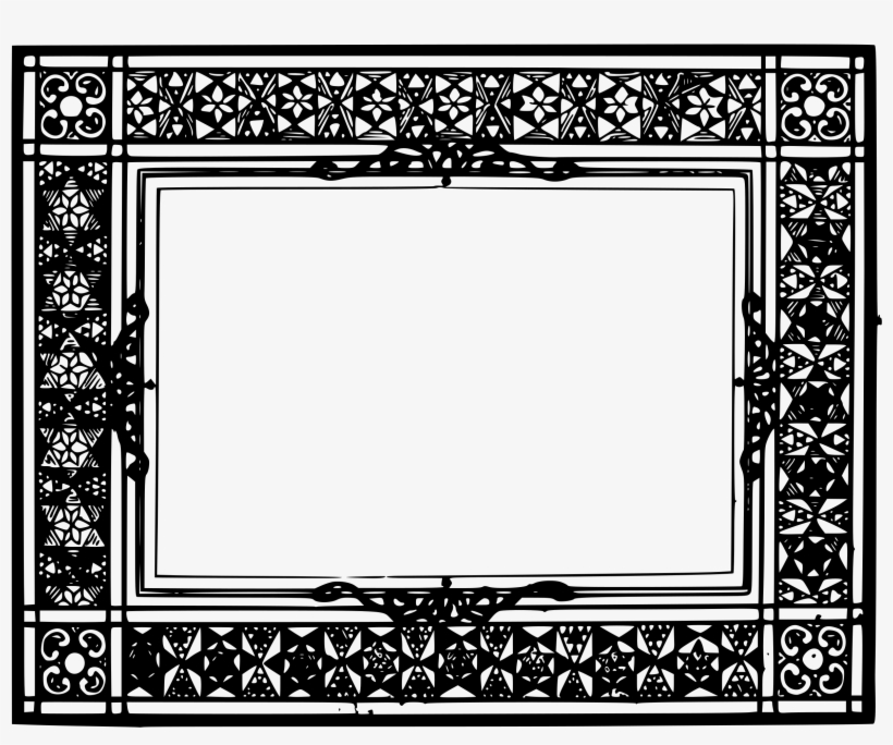 Picture Black And White Library Old - Islamic Frame Vector Png, transparent png #344435
