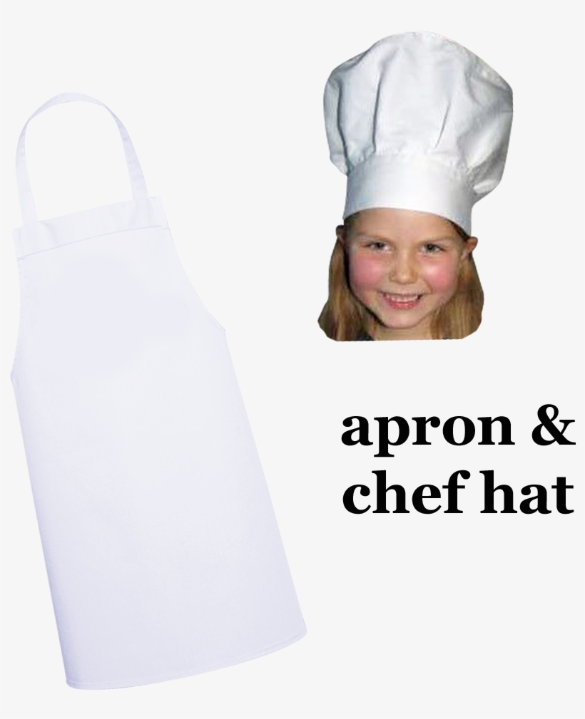 Apron And Chef Hat - Kid's Chef Apron Hat Rolling Pin Spoon Cooking Set,, transparent png #344678