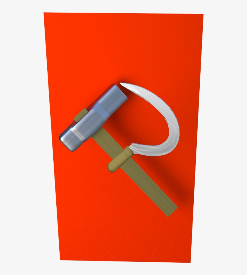 A Hammer And Sickle On A Red Background - Key, transparent png #344934