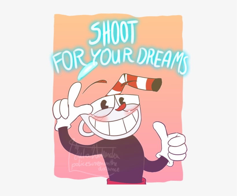 Cuphead Motivation Cuphead Fanart Positivity Policesireninthedistance - Motivation, transparent png #345239
