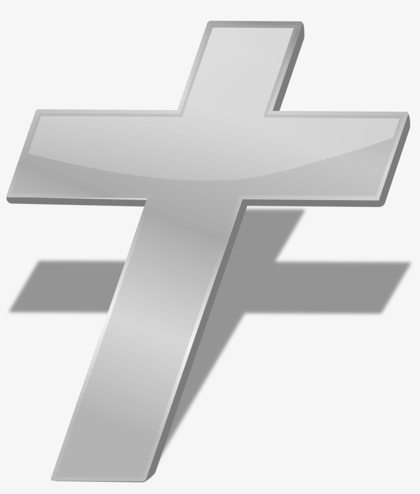 3d Cross Clipart - Cross With A Shadow, transparent png #345359