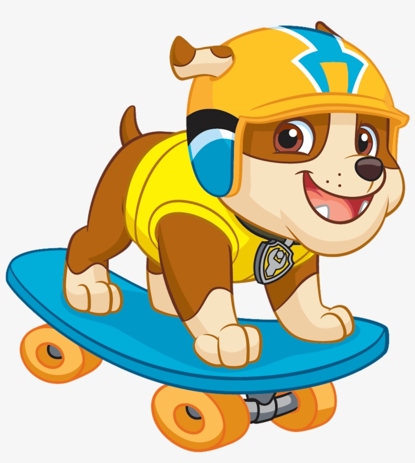 Download Free Printable Clipart And Coloring Pages - Rubble Paw Patrol Skate, transparent png #345573