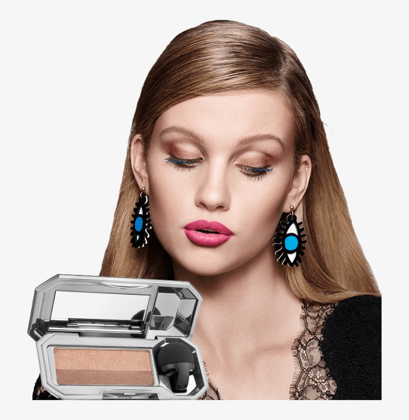 Re Real Duo Eyeshadow With Model - Benefit Cosmetics They're Real! Duo Eyeshadow Blender, transparent png #345680