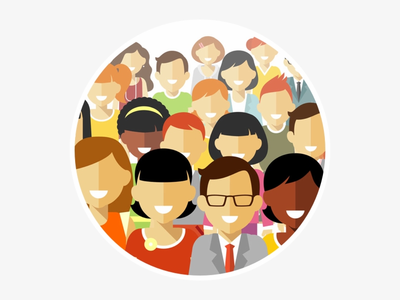Crowd Clipart Person Icon - People Round Icon Png, transparent png #345766