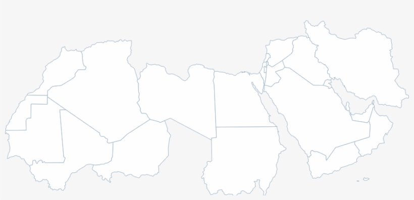 Wec In The Middle East & North Africa - Mena Region Map Vector, transparent png #345935