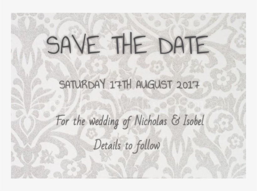 Luxury Save The Date Cards - Calligraphy, transparent png #346185